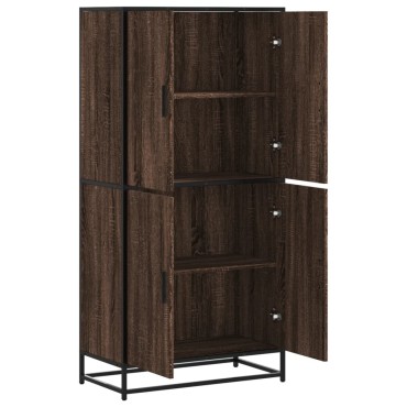 vidaXL Highboard καφέ δρυς 68x35x139cm Ξύλινο μηχανουργικό ξύλο 1 τεμ.