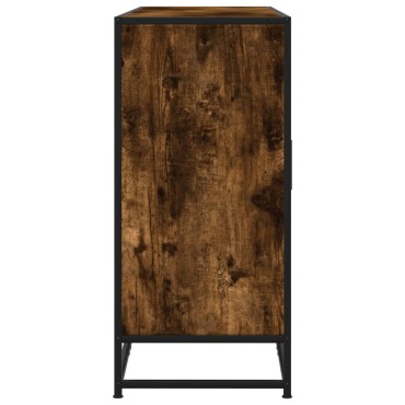 vidaXL Sideboard Καπνιστή δρυς 134x35x76cm Ξύλινη κατασκευή 1 τεμ.