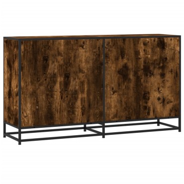 vidaXL Sideboard Καπνιστή δρυς 134x35x76cm Ξύλινη κατασκευή 1 τεμ.
