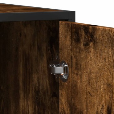 vidaXL Sideboard Καπνιστή δρυς 134x35x76cm Ξύλινη κατασκευή 1 τεμ.