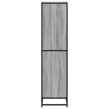 vidaXL Βιβλιοθήκη Γκρι Sonoma 60x35x139cm Ξύλινη κατασκευή 1 τεμ.