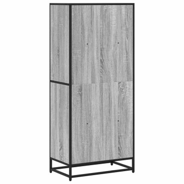 vidaXL Βιβλιοθήκη Γκρι Sonoma 60x35x139cm Ξύλινη κατασκευή 1 τεμ.