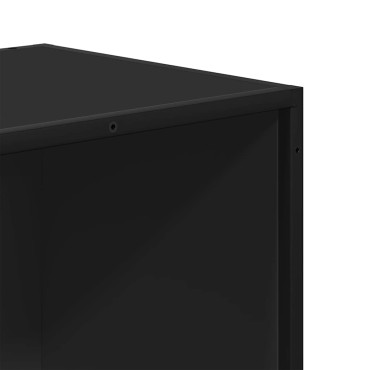Βιβλιοθήκη vidaXL Μαύρο 80,5x35x170,5cm Ξύλο μηχανικής κατασκευής 1 τεμ.