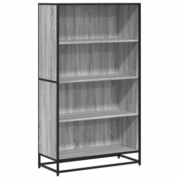 vidaXL Βιβλιοθήκη Γκρι Sonoma 80,5x35x139cm Ξύλινη κατασκευή 1 τεμ.