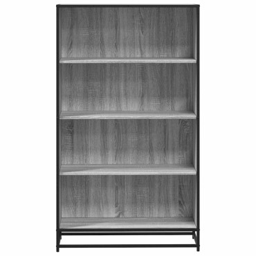 vidaXL Βιβλιοθήκη Γκρι Sonoma 80,5x35x139cm Ξύλινη κατασκευή 1 τεμ.