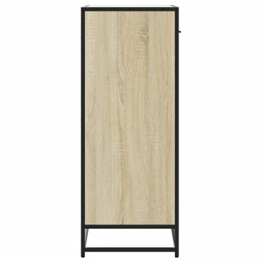 vidaXL Ντουλάπι παπουτσιών Sonoma Oak Κατασκευασμένο ξύλο και μέταλλο 75x38x97,5 cm