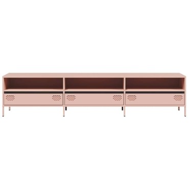 ντουλάπι τηλεόρασης vidaXL Ροζ 202x39x43,5cm Ατσάλι ψυχρής έλασης