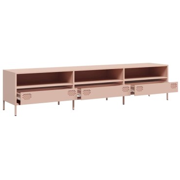 ντουλάπι τηλεόρασης vidaXL Ροζ 202x39x43,5cm Ατσάλι ψυχρής έλασης