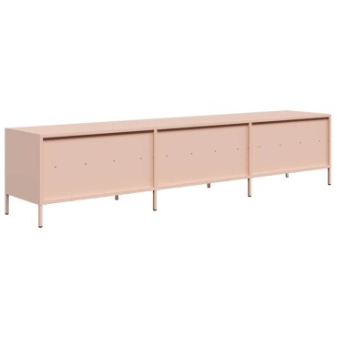ντουλάπι τηλεόρασης vidaXL Ροζ 202x39x43,5cm Ατσάλι ψυχρής έλασης