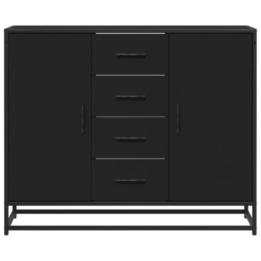 vidaXL Μπουφές Μαύρος 92x35x76cm από Επεξεργασμένο Ξύλο 1 τεμ.