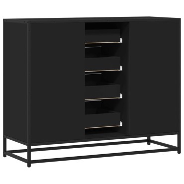 vidaXL Μπουφές Μαύρος 92x35x76cm από Επεξεργασμένο Ξύλο 1 τεμ.