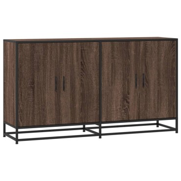 vidaXL Sideboard καφέ δρυς 134x35x76cm Κατασκευασμένο ξύλο 1 τεμ.