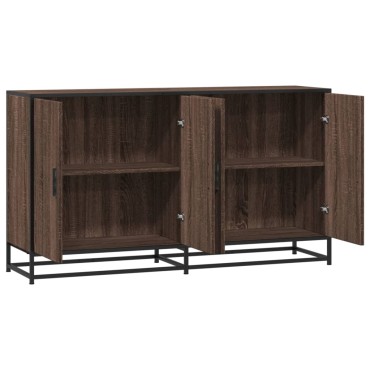 vidaXL Sideboard καφέ δρυς 134x35x76cm Κατασκευασμένο ξύλο 1 τεμ.