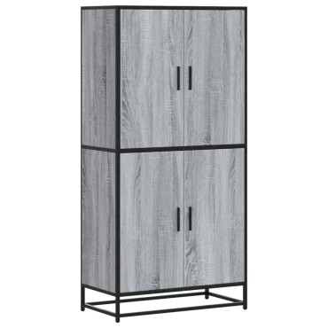 vidaXL Highboard Γκρι Sonoma 68x35x139cm Ξύλινο μηχανουργικό ξύλο 1 τεμ.