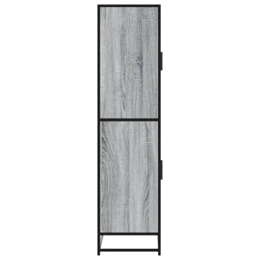 vidaXL Highboard Γκρι Sonoma 68x35x139cm Ξύλινο μηχανουργικό ξύλο 1 τεμ.