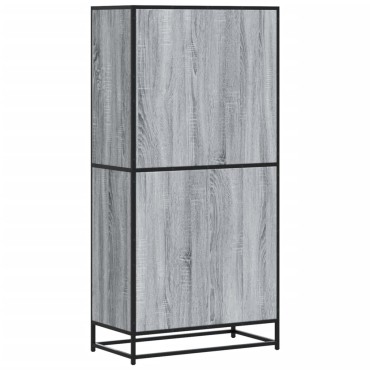 vidaXL Highboard Γκρι Sonoma 68x35x139cm Ξύλινο μηχανουργικό ξύλο 1 τεμ.