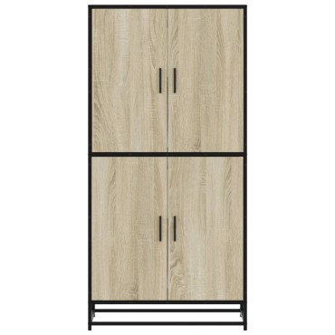 vidaXL Highboard Sonoma Oak 68x35x139cm Κατασκευασμένο ξύλο 1 τεμ.