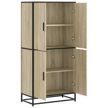 vidaXL Highboard Sonoma Oak 68x35x139cm Κατασκευασμένο ξύλο 1 τεμ.