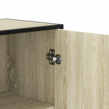 vidaXL Highboard Sonoma Oak 68x35x139cm Κατασκευασμένο ξύλο 1 τεμ.
