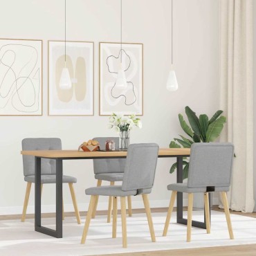 vidaXL Καρέκλες τραπεζαρίας 4 τεμ. Cloud Grey Fabric 45x54x86 cm