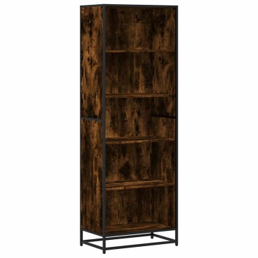 vidaXL Βιβλιοθήκη καπνιστή βελανιδιά 60x35x170,5cm Ξύλινη κατασκευή 1 τεμ.