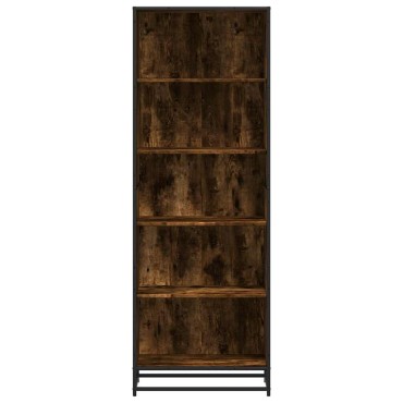 vidaXL Βιβλιοθήκη καπνιστή βελανιδιά 60x35x170,5cm Ξύλινη κατασκευή 1 τεμ.