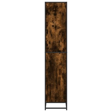 vidaXL Βιβλιοθήκη καπνιστή βελανιδιά 60x35x170,5cm Ξύλινη κατασκευή 1 τεμ.