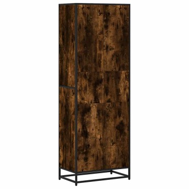 vidaXL Βιβλιοθήκη καπνιστή βελανιδιά 60x35x170,5cm Ξύλινη κατασκευή 1 τεμ.