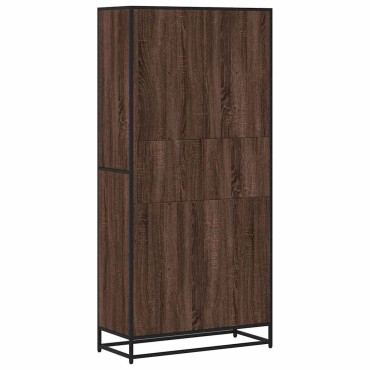 vidaXL Βιβλιοθήκη καφέ δρυς 80,5x35x170,5cm Κατασκευασμένο ξύλο 1 τεμ.