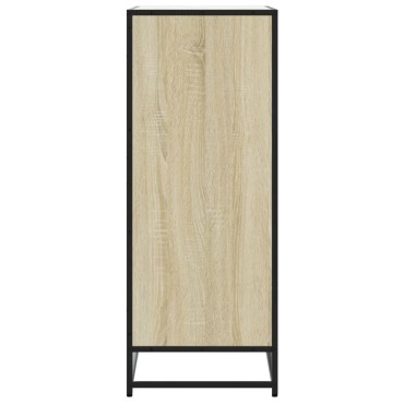vidaXL Ντουλάπι παπουτσιών Sonoma Oak Κατασκευασμένο ξύλο και μέταλλο 75x38x97,5 cm