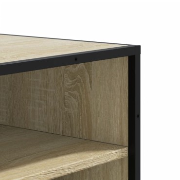 vidaXL Ντουλάπι παπουτσιών Sonoma Oak Κατασκευασμένο ξύλο και μέταλλο 75x38x97,5 cm