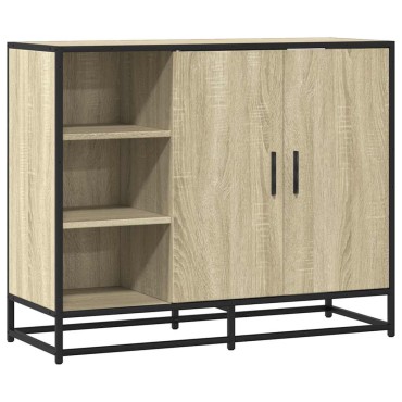 vidaXL Sideboard Sonoma Oak 92x35x76cm Κατασκευασμένο ξύλο 1 τεμ.