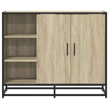 vidaXL Sideboard Sonoma Oak 92x35x76cm Κατασκευασμένο ξύλο 1 τεμ.
