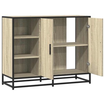 vidaXL Sideboard Sonoma Oak 92x35x76cm Κατασκευασμένο ξύλο 1 τεμ.