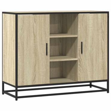 vidaXL Sideboard Sonoma Oak 92x35x76cm Κατασκευασμένο ξύλο 1 τεμ.