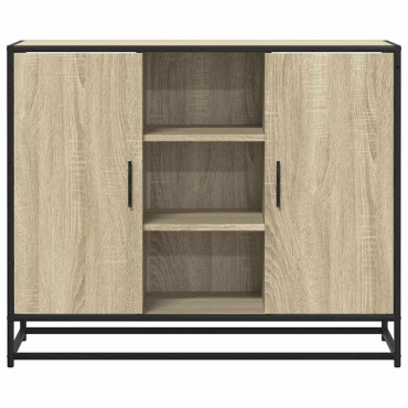 vidaXL Sideboard Sonoma Oak 92x35x76cm Κατασκευασμένο ξύλο 1 τεμ.