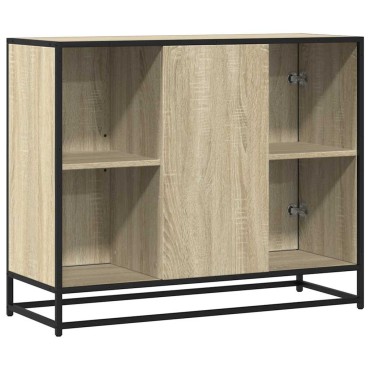 vidaXL Sideboard Sonoma Oak 92x35x76cm Κατασκευασμένο ξύλο 1 τεμ.
