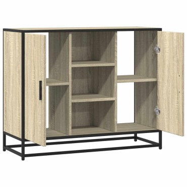 vidaXL Sideboard Sonoma Oak 92x35x76cm Κατασκευασμένο ξύλο 1 τεμ.