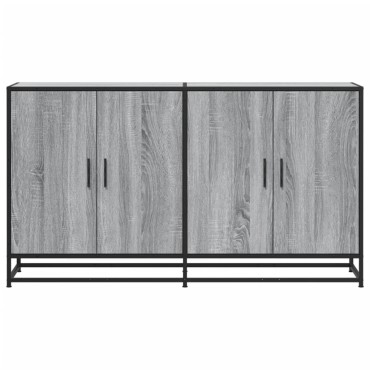 vidaXL Sideboard Grey Sonoma 134x35x76cm Ξύλινο μηχανουργικό ξύλο 1 τεμ.