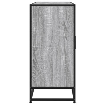 vidaXL Sideboard Grey Sonoma 134x35x76cm Ξύλινο μηχανουργικό ξύλο 1 τεμ.