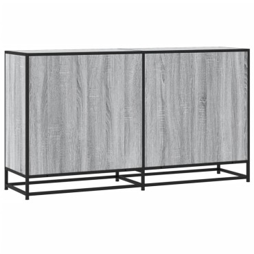 vidaXL Sideboard Grey Sonoma 134x35x76cm Ξύλινο μηχανουργικό ξύλο 1 τεμ.