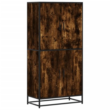 vidaXL Highboard Καπνιστή δρυς 68x35x139cm Κατασκευασμένο ξύλο 1 τεμ.