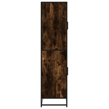vidaXL Highboard Καπνιστή δρυς 68x35x139cm Κατασκευασμένο ξύλο 1 τεμ.
