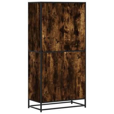 vidaXL Highboard Καπνιστή δρυς 68x35x139cm Κατασκευασμένο ξύλο 1 τεμ.