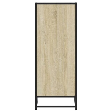 vidaXL Ντουλάπι παπουτσιών Sonoma Oak Κατασκευασμένο ξύλο και μέταλλο 75x38x97,5 cm