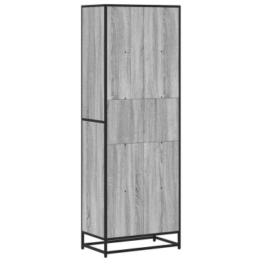 vidaXL Βιβλιοθήκη Γκρι Sonoma 60x35x170,5cm Ξύλινη κατασκευή 1 τεμ.