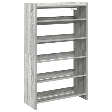 Ράφι παπουτσιών vidaXL Γκρι Sonoma 60x25x100cm Κατασκευασμένο ξύλο