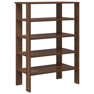 vidaXL Ράφι παπουτσιών καφέ δρυς 61x32x87,5cm Κατασκευασμένο ξύλο