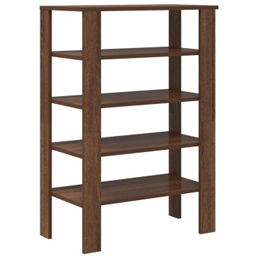vidaXL Ράφι παπουτσιών καφέ δρυς 61x32x87,5cm Κατασκευασμένο ξύλο