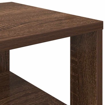 vidaXL Ράφι παπουτσιών καφέ δρυς 61x32x87,5cm Κατασκευασμένο ξύλο